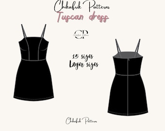Tuscan Dress Sewing Pattern, Classy Style (PDF Digital Download)