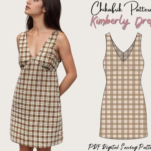 Kimberly dress pattern|women dress sewing pattern|halter dress pattern|women dress sewing pattern|15size PDF summer dress sewing pattern