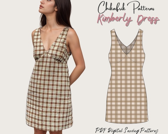 Kimberly Halter Dress Sewing Pattern | 15 Size PDF (Digital Download)