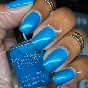 Siren Splash Blue Jelly Nail Polish infused with Argan Oil *10-free, vegan*