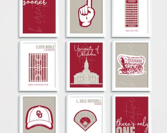 Muurposters OU University of Oklahoma