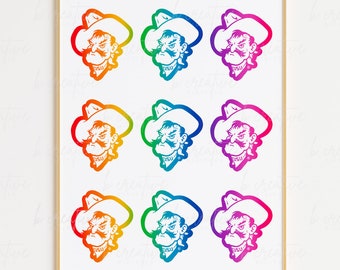 OSU pistool Pete muur print poster