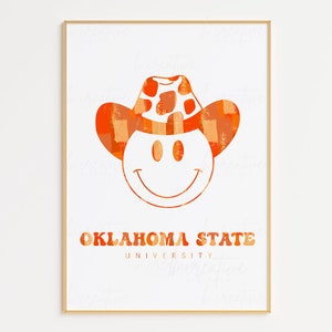 OSU Oklahoma State University Smiley Wall Print Posters