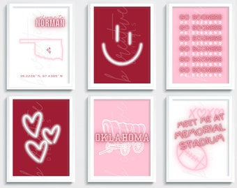 Neon University of Oklahoma-muurposters
