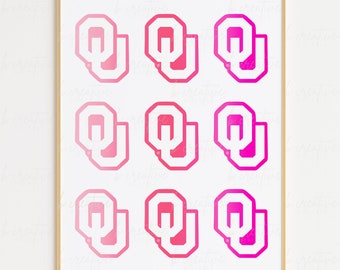 Muurafdruk poster University of Oklahoma OU