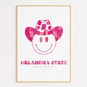 OSU Oklahoma State University Smiley Wall Print Posters
