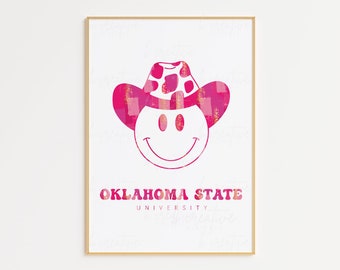OSU Oklahoma State University Smiley muur print posters