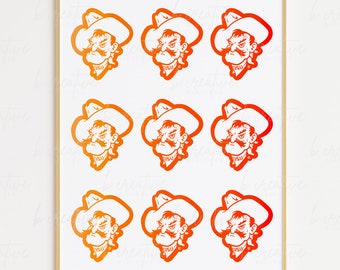 OSU Pistol Pete-poster met muurprint
