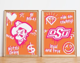 Muurposters met OSU Oklahoma State University