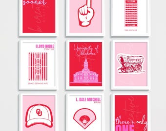 Muurposters OU University of Oklahoma
