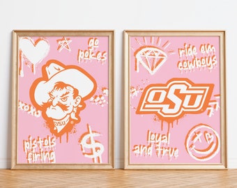 OSU Oklahoma State University muur afdrukken posters