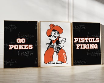 Muurposters met OSU Oklahoma State University