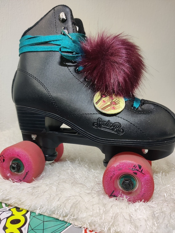 Burgundy Faux Fur Skate Pom Poms Roller Skating Accessories Roller Skating  Gear Shoe Charm Pom Poms Fur Poms Yooneksk8s Set of 2 