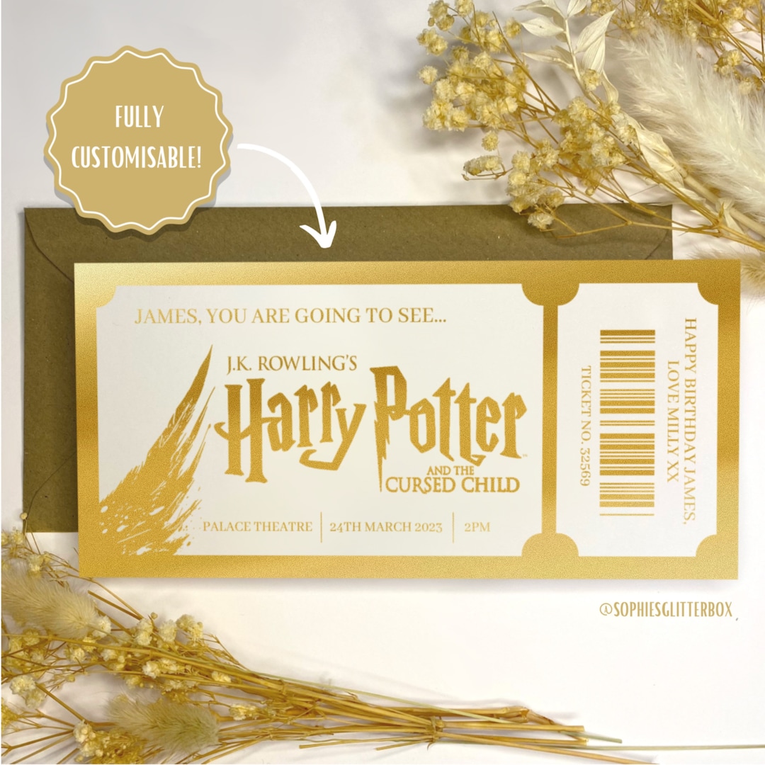 Foil Gift Voucher Ticket, Personalised Gift, Gift Reveal, Surprise