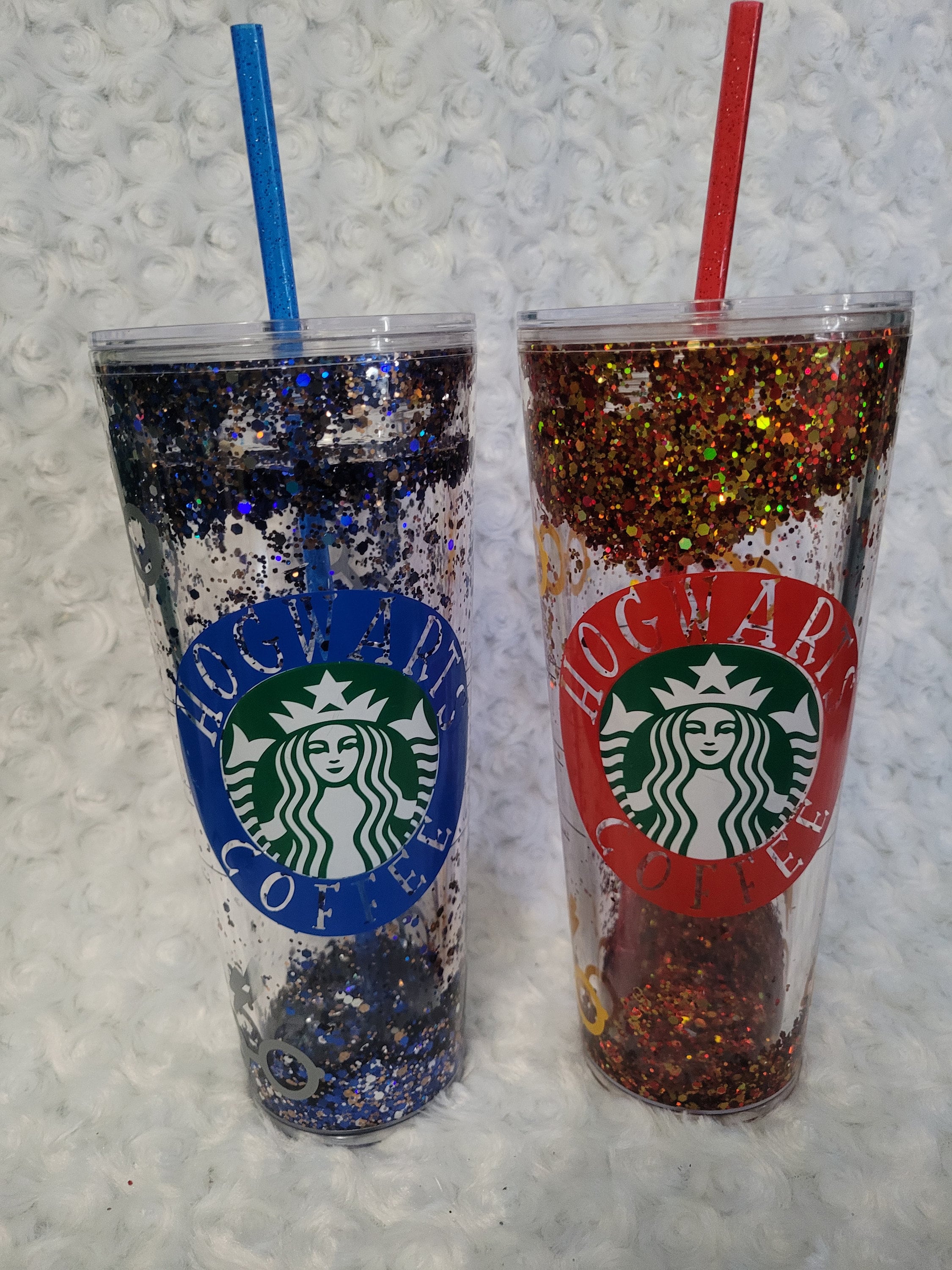 Harry potter Tumbler with white to blue UV glitter  Custom tumbler cups,  Glitter tumbler cups, Tumbler cups diy