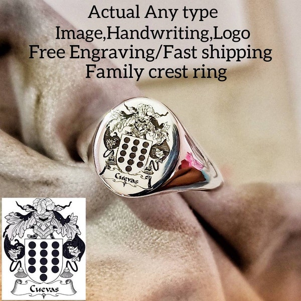 Family crest rings,Personalized signet ring,Christmas gift, Family gift,Birthday gift, Gold Filled,Silver signet rings, Family Crest Gifts