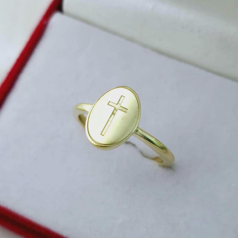 Christian Cross Ring - Etsy