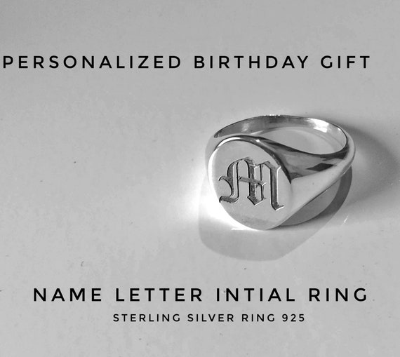 Etsy signet ring silver discount