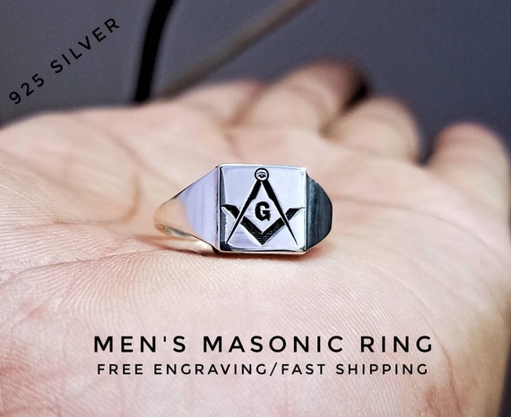 Gold Plated Freemason Stainless Steel Masonic Ring – GTHIC
