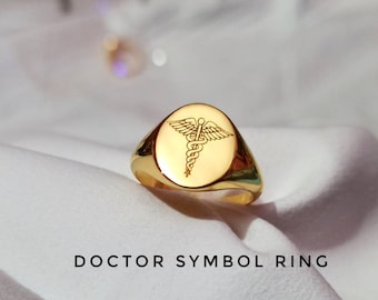 MD, RN, Medical Student Gifts, Custom Medical DOCTOR Rings, Medical symbol Jewelry, Collage Graduation Gift, Doctor Ring, Gift For Doctor