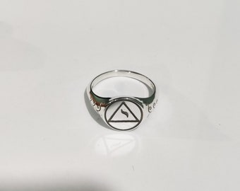 925 Sterling Silver Ring, Signet of truth, Universal ring, Engraved ring, Signet of  Zerubbabel Silver Signet Ring, Triangle Hebrew Letter