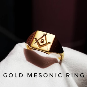 Custom Masonic Signet Ring for Men's Silver Personalized Masonic Logo Ring Men's Solid 925 Silver Free Mason Master Mason with G letter ring