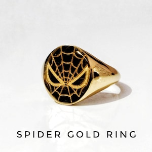 Bague Spiderman en argent sterling 925, bague toile d'araignée, bagues ovales personnalisées pour homme femme, Halloween, cadeau d'anniversaire gothique Marvel Avenger pour enfants