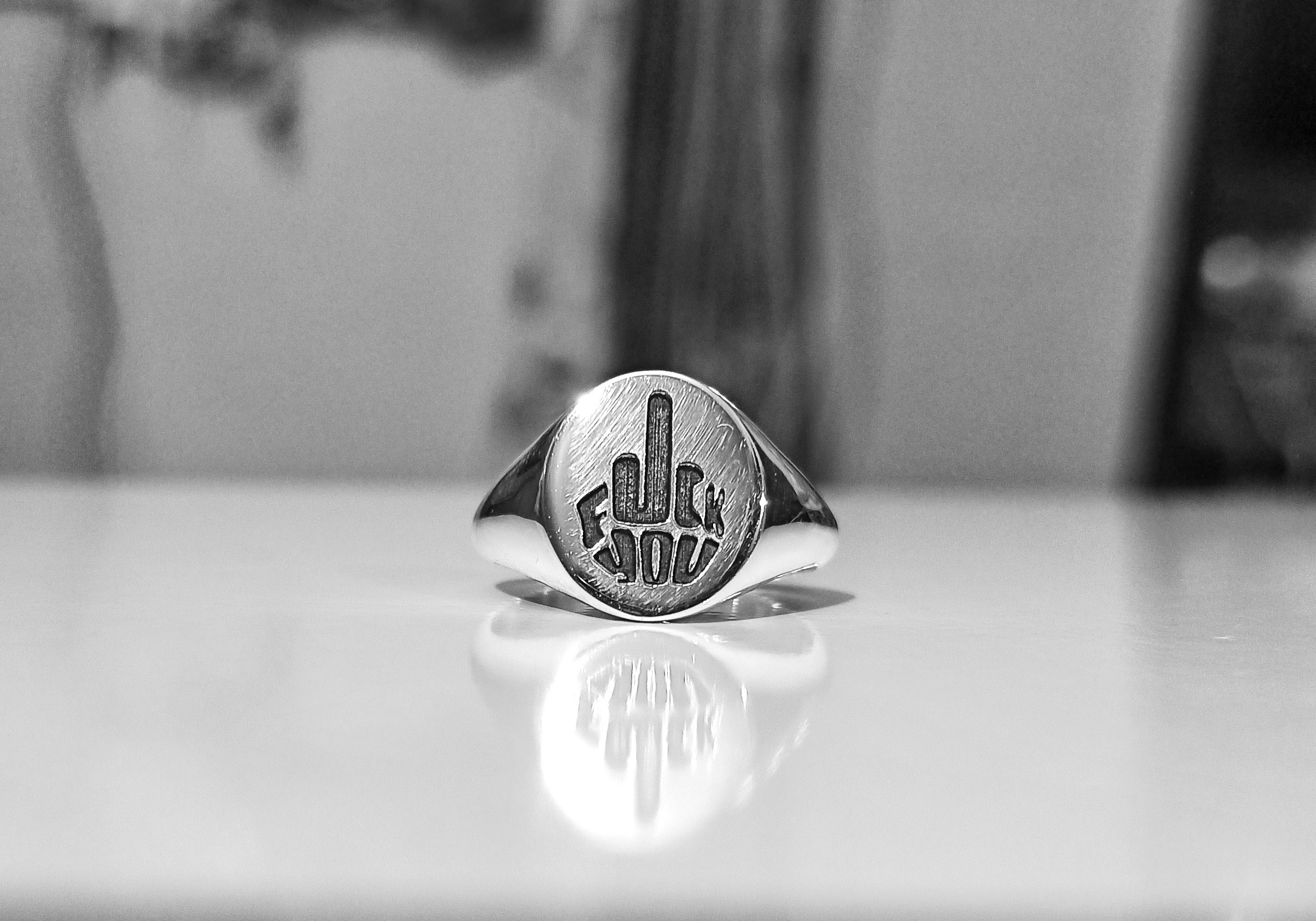 Fuck You Ring,middle Finger Sign Ring,fuck OFF Ring