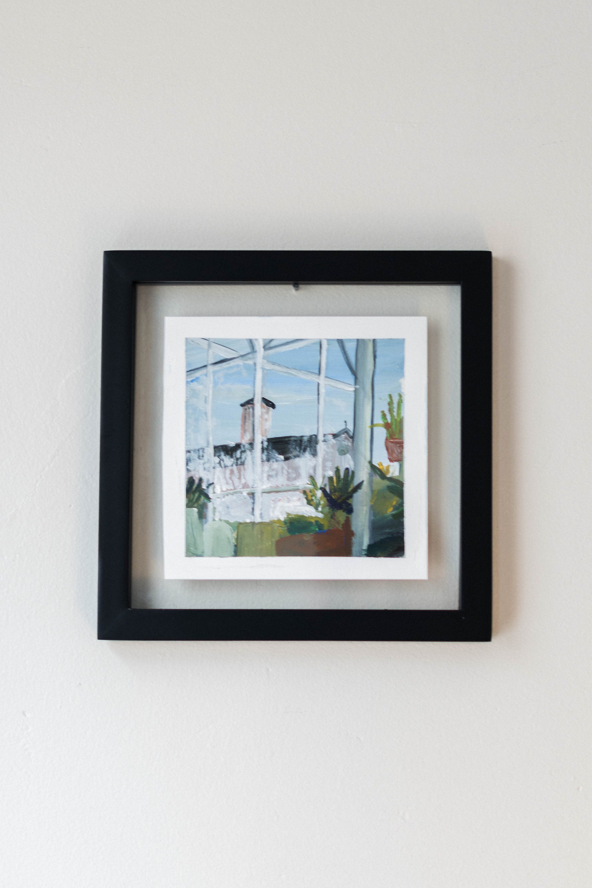 Greenhouse Painting View From Greenhouse Plant and Etsy