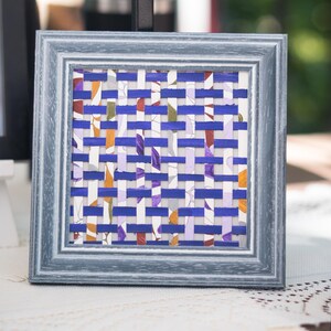 Purple Mixed Media Painting | Watercolor and Acrylic Weaving