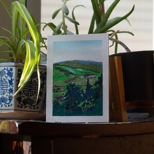 orvieto, italy - landscape painting - original art - rolling hills
