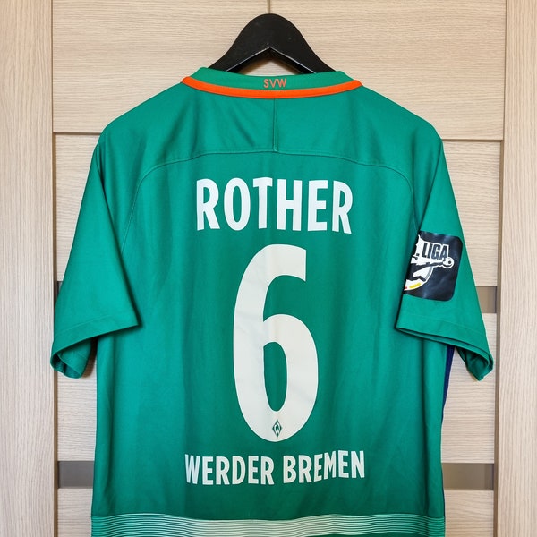 Werder Bremen II 2016/2017 MATCH WORN Rother Football Soccer Shirt Jersey Sv Svw Germany Hansa Rostock Rot-Weiss Essen 808442-319 shirtsUA