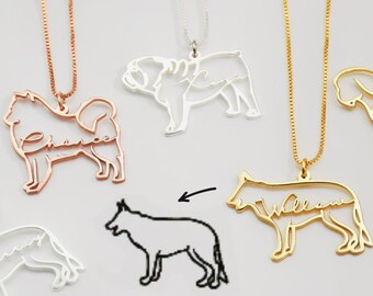 Dog Necklace - Etsy