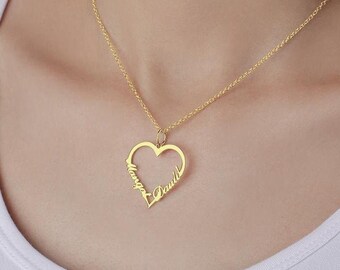 Heart Name Necklace Etsy Heart Name Necklace Etsy