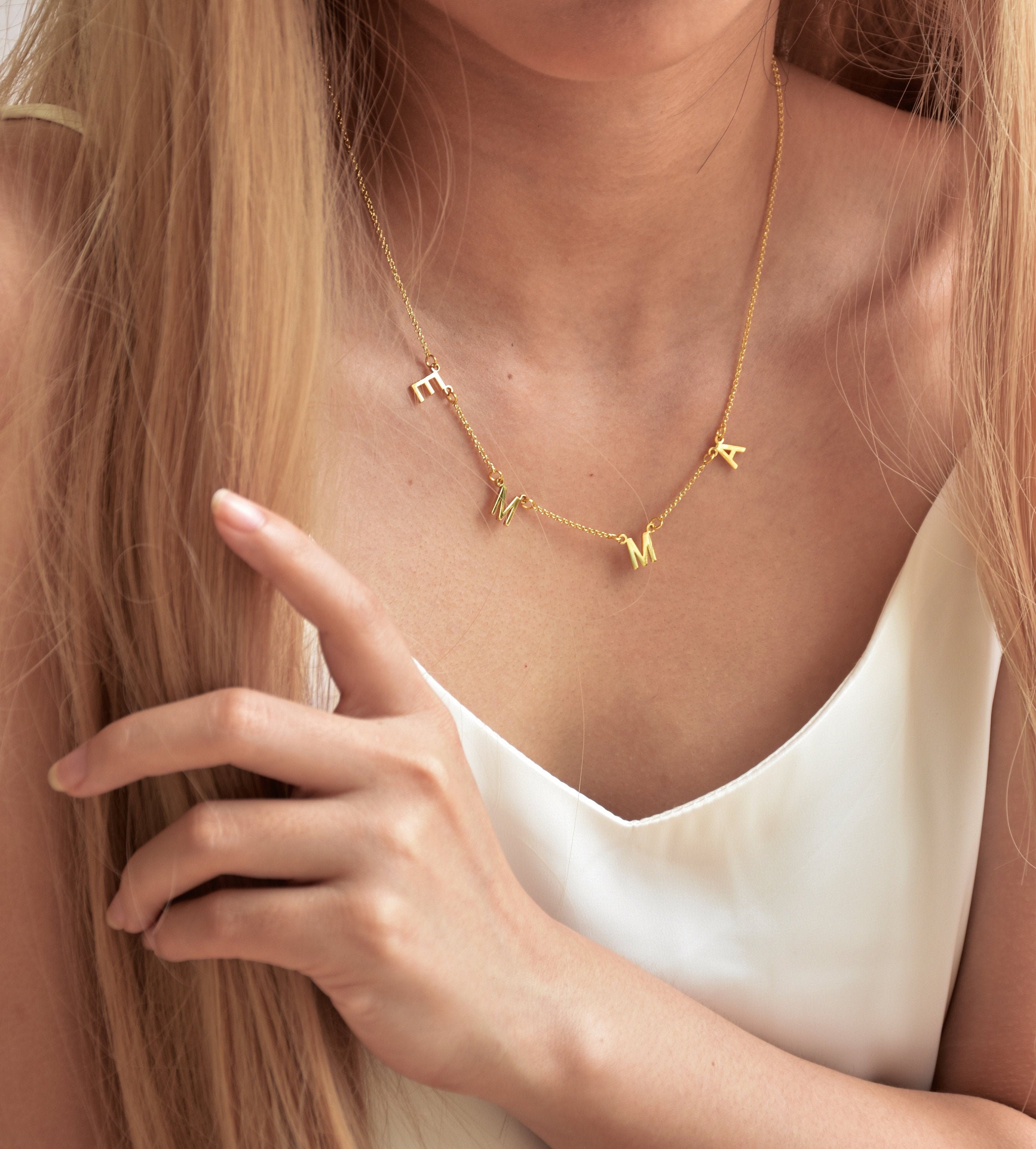 Custom Letter Necklace Name Necklace 