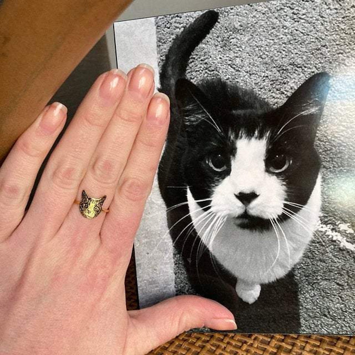 Custom Pet Ring Pet Memorial Custom Pet Portrait Ring Pet Etsy