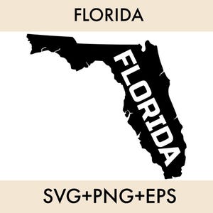 Florida staat SvG, PnG, Eps, klaar voor Canva, Cricut, silhouet, overzicht kaart van Florida, retro typografie, patriottische Svg, bestand knippen, tshirt