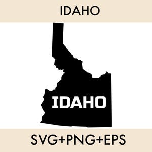 Idaho SVG, Idaho State SVG, Idaho Silhouette, Idaho State Silhouette, Idaho Outline svg, Idaho Vector, Idaho Flag SVG, Idaho Map svg, Idaho