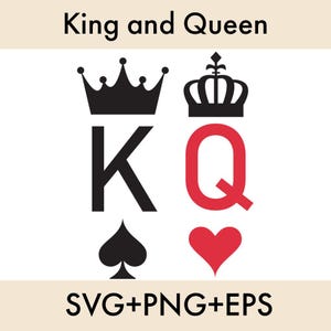 King And Queen Svg With Bundle, Queen Svg, King Svg, King And Queen, King Queen Svg, King Crown Svg, Couple Svg, Svg, Svg Files For Cricut