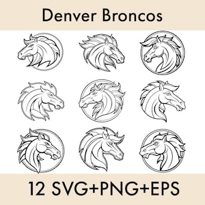Bronco svg, Broncos svg, Bronco, Broncos, clipart, design, Mascot, svg, dxf, eps, png, pdf, sublimation, cut file, htv, vector, digital