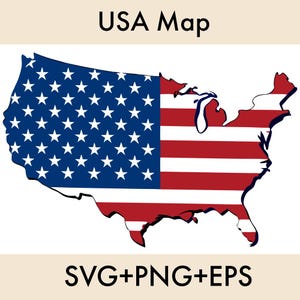 Mapa dos EUA svg, Mapa dos Estados Unidos l Cor l Coloração l Mapa de vendas dos EUA para impressão l Rastreador de metas l Mapa de pedidos Etsy l Download digital instantâneo svg