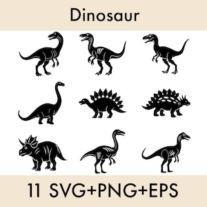 Dinosaur SVG, Dinosaur SVG Bundle, Kids Dinosaur Svg Files, Dinosaur Clipart, Dino Svg, T-Rex Svg, Silhouette, Cut File For Cricut, Png,