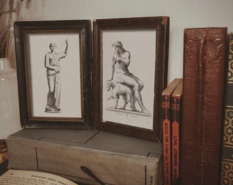 Dark Academia Print Set | Vintage Greek Statues Sketches | Light Academia Decor | Moody Gallery Wall Art - Printable DIGITAL DOWNLOAD