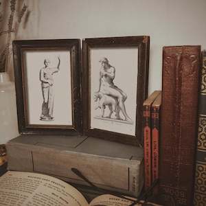 Dark Academia Print Set | Vintage Greek Statues Sketches | Light Academia Decor | Moody Gallery Wall Art - Printable DIGITAL DOWNLOAD