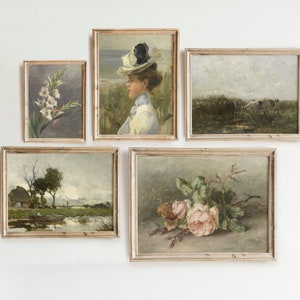 Vintage Gallery Wall Print Set | Neutral Farmhouse Art Decor - Printable DIGITAL DOWNLOAD