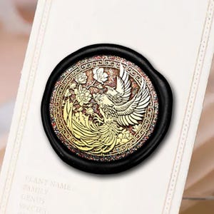 4CM Size Seal, Phoenix Seal,Wax Seal Stamp,Wax Seal Decorative Seal,Envelope/Invitation Letter/Gift Boxdecorative Seal,Custom Seal