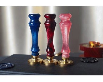 Wax seal stamp，Lacquer Seal Handle Transparent Resin Handle Grip Fire Lacquer Handle Sealing Wax Stamping Tool