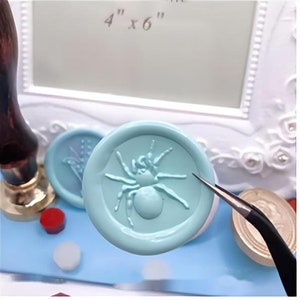 Sello de araña, sello de sello de cera, sello decorativo de sello de cera, sobre / carta de invitación / caja de regalo / sello decorativo de manual