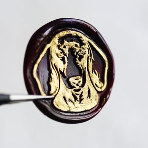 Sello dachshund, sello de sello de cera, sello decorativo de sello de cera, sobre / carta de invitación / caja de regalo / sello decorativo de manual