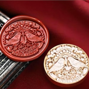 Liebe Vogel Siegel,Valentinstag limitiert Stempel,Wachs siegel stempel,Wachssiegel Deko Siegel,Briefumschlag/Einladungsbrief/Geschenkbox/Hand account